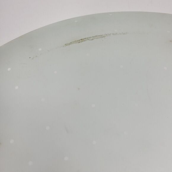 L.E. Smith Snowfall Trees Frosted Glass 13" Round Platter Christmas Serving MCM - Picture 12 of 12